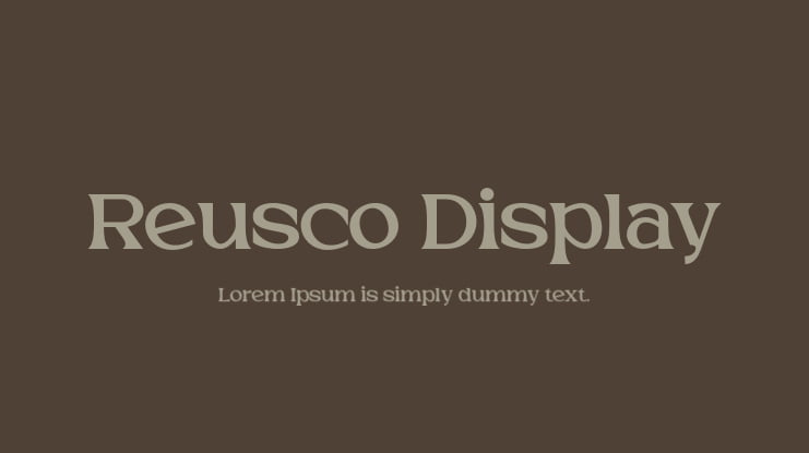 Reusco Display Font