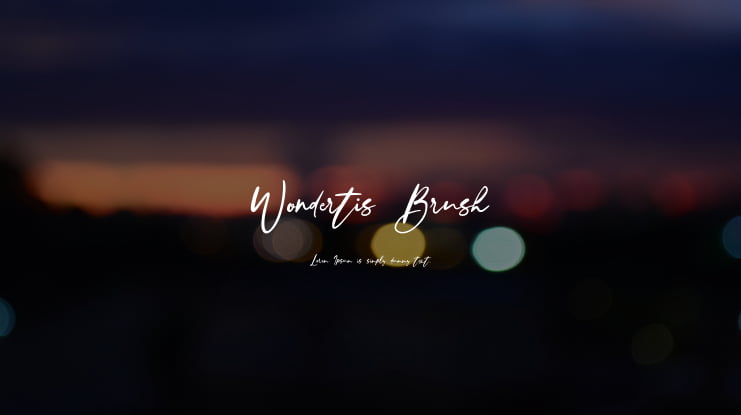 Wondertis Brush Font
