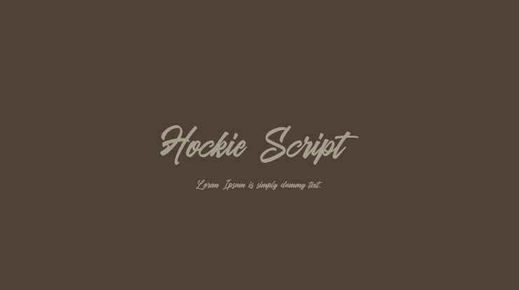 Hockie Script Font