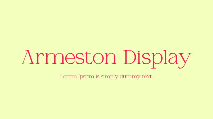 Armeston Display Font