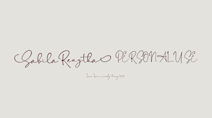Sabila Renytha PERSONAL USE Font Family