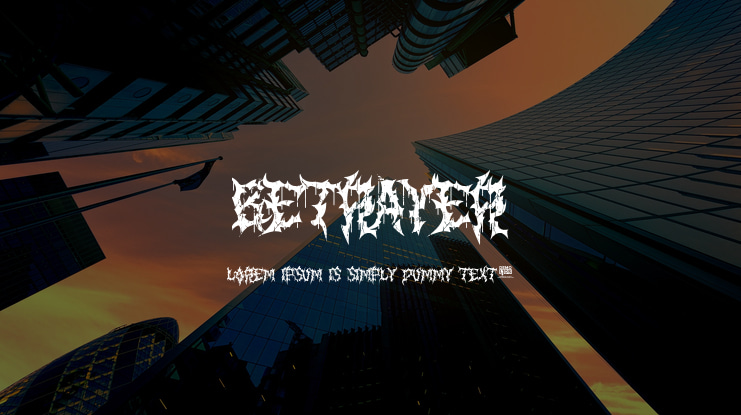 Betrayer Font