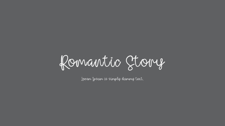 Romantic Story Font