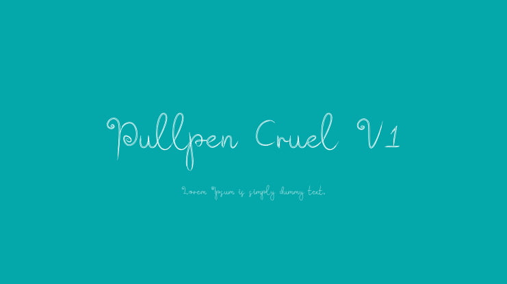 Pullpen Cruel V1 Font