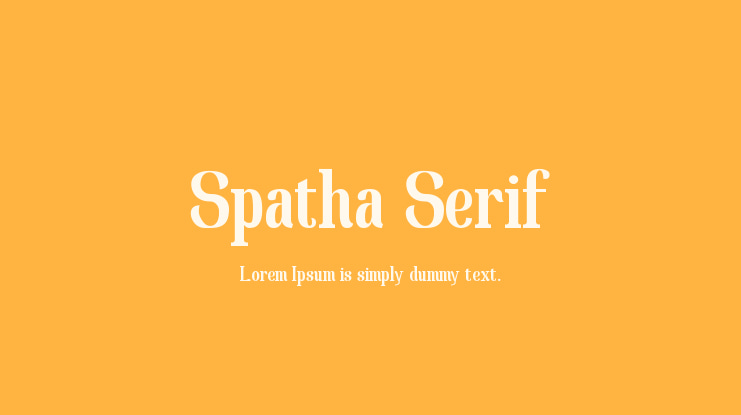 Spatha Serif Font