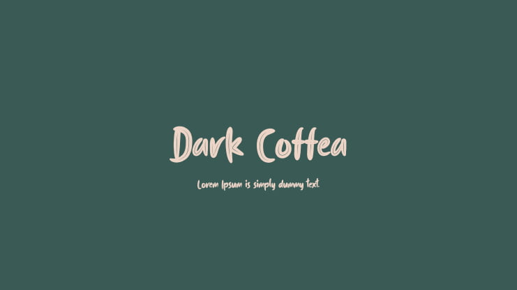 Dark Coffea Font