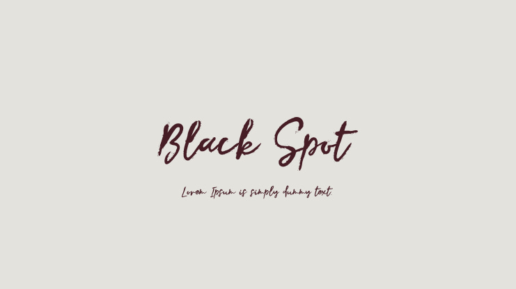Black Spot Font