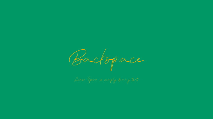 Backspace Font