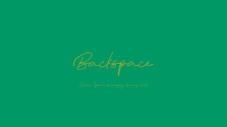 Backspace Font