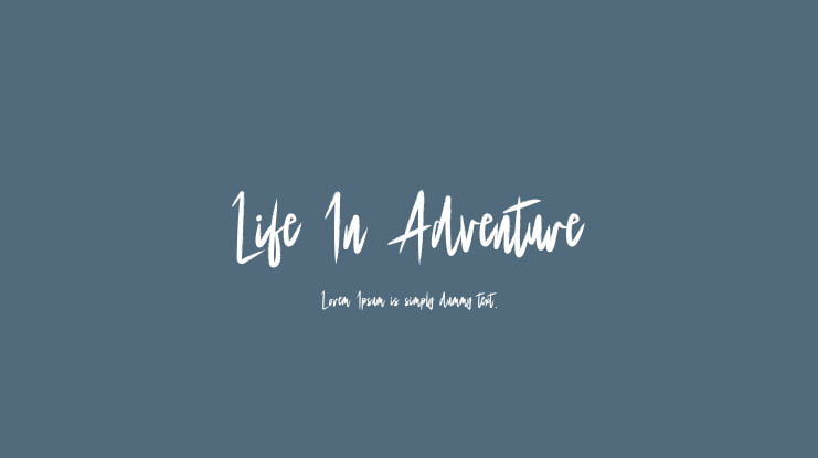 Life In Adventure Font