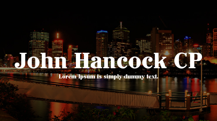John Hancock CP Font