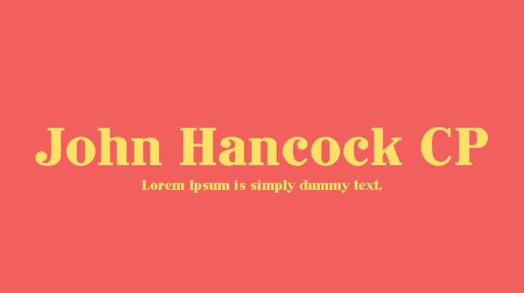 John Hancock CP Font