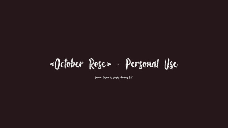 October Rose - Personal Use Font