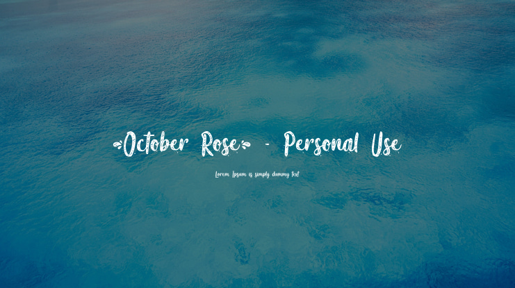 October Rose - Personal Use Font