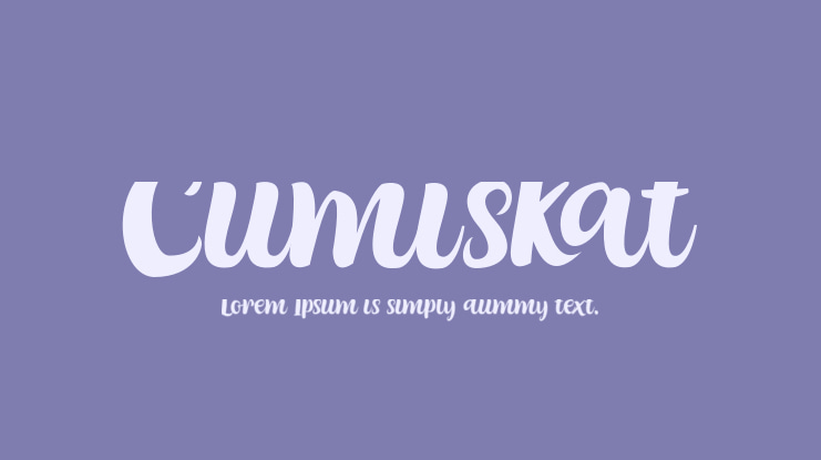 Cumiskat Font