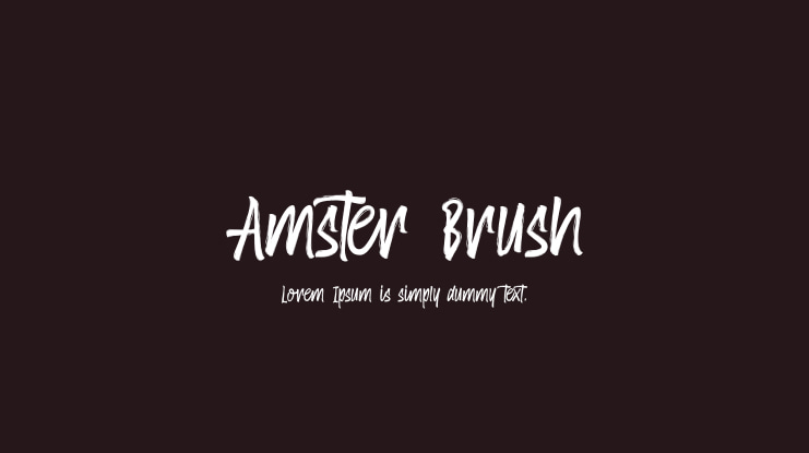 Amster Brush Font Family