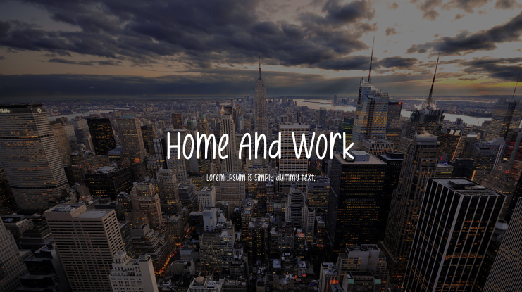 Home And Work Font