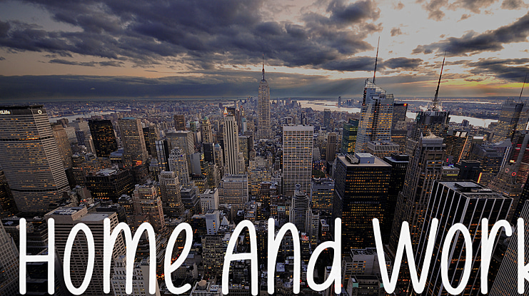 Home And Work Font