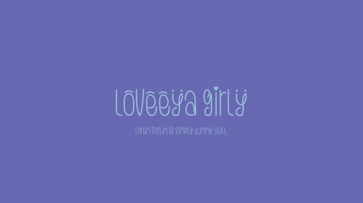Loveeya Girly Font