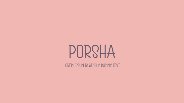 PORSHA Font