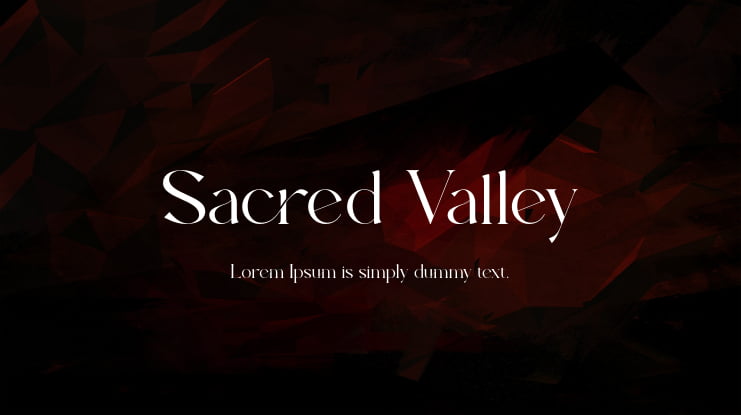 Sacred Valley Font