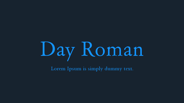 Day Roman Font Family
