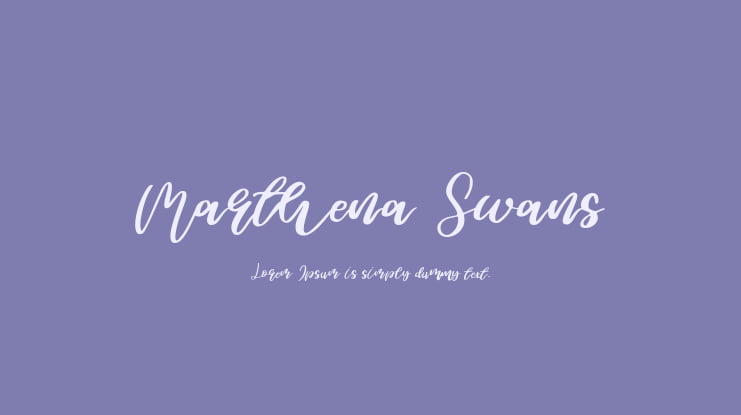 Marthena Swans Font