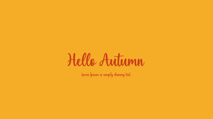 Hello Autumn Font