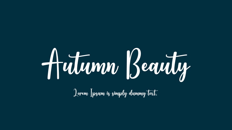 Autumn Beauty Font