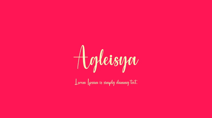 Agleisya Font