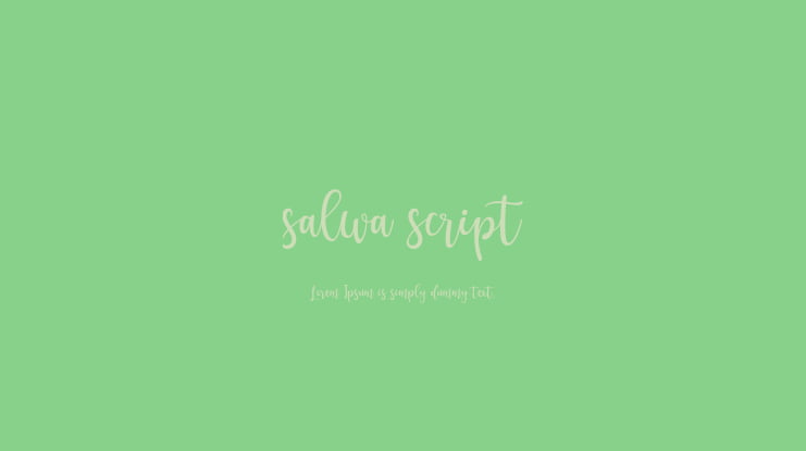 salwa script Font