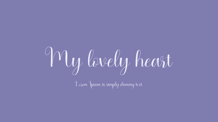My lovely heart Font