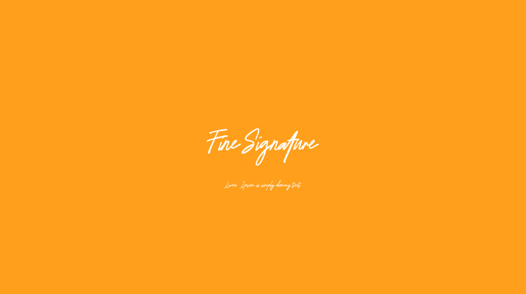 FineSignature Font