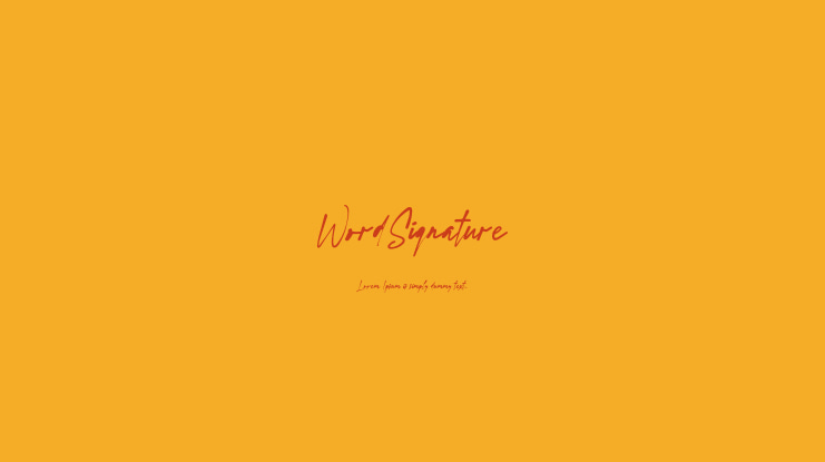 WordSignature Font