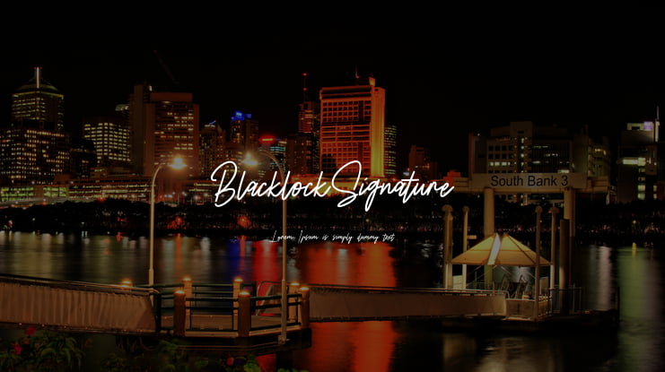 BlacklockSignature Font