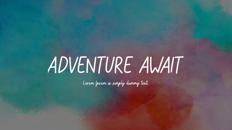 ADVENTURE AWAIT Font