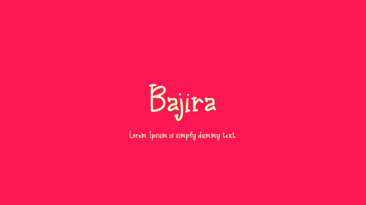 Bajira Font