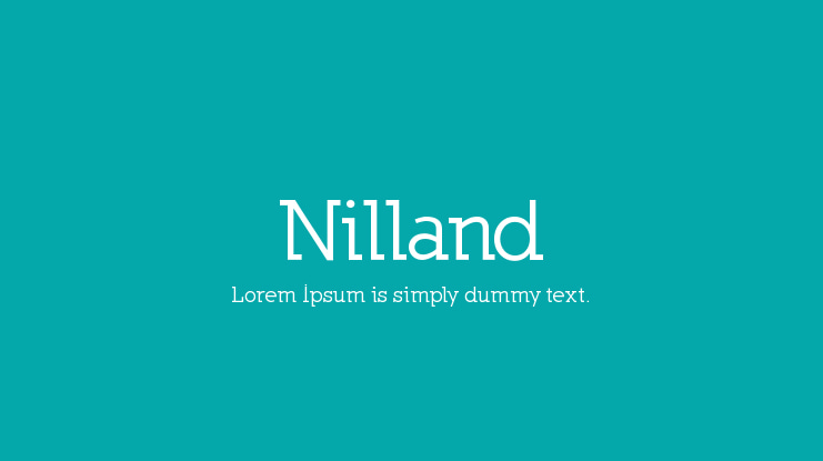 Nilland Font Family