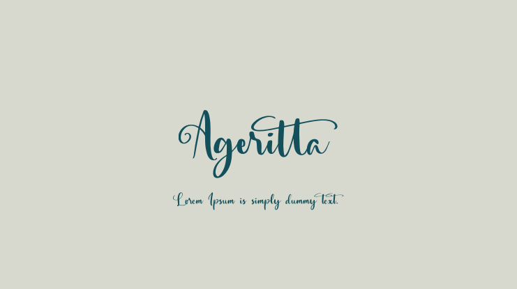 Ageritta Font