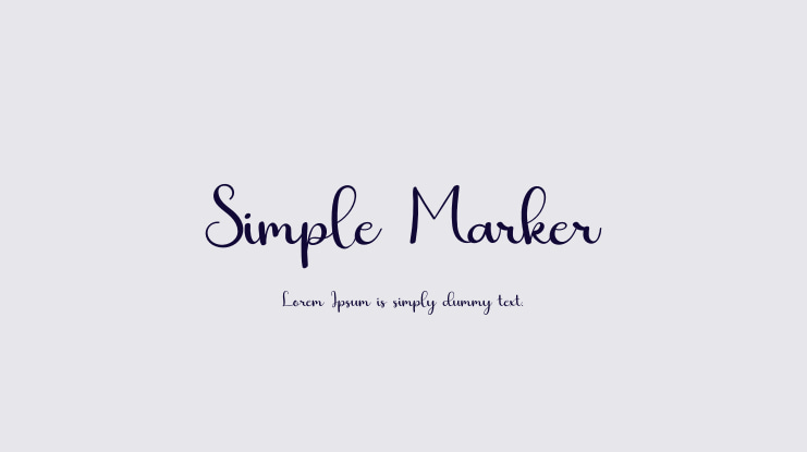 Simple Marker Font