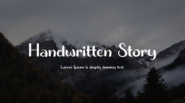 Handwritten Story Font