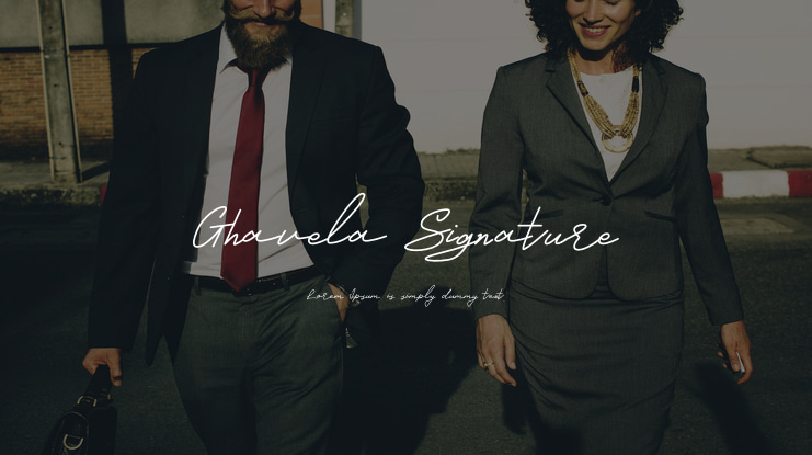 Ghavela Signature Font