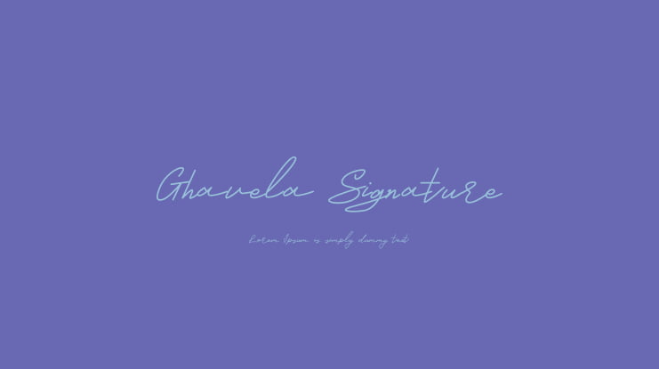 Ghavela Signature Font
