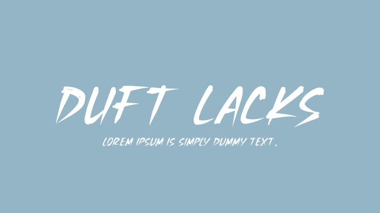 DUFT LACKS Font