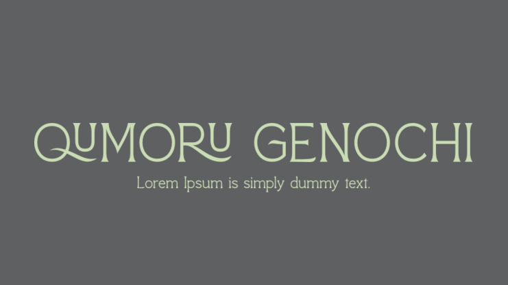 QUMORU GENOCHI Font
