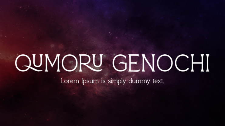 QUMORU GENOCHI Font