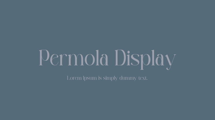 Permola Display Font
