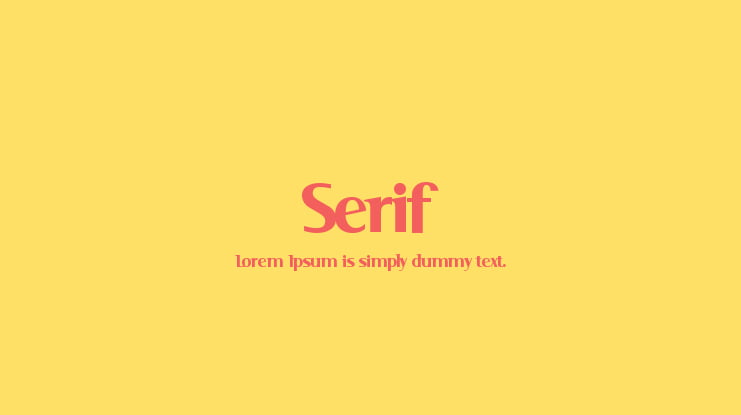 Serif Font Family