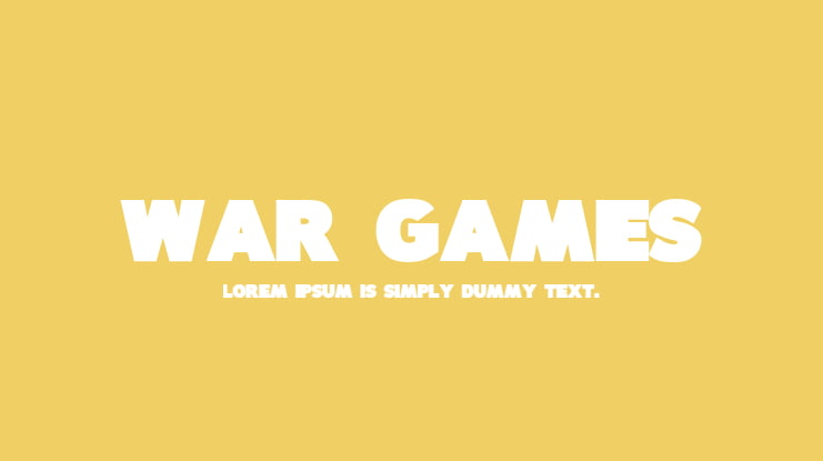 War Games Font