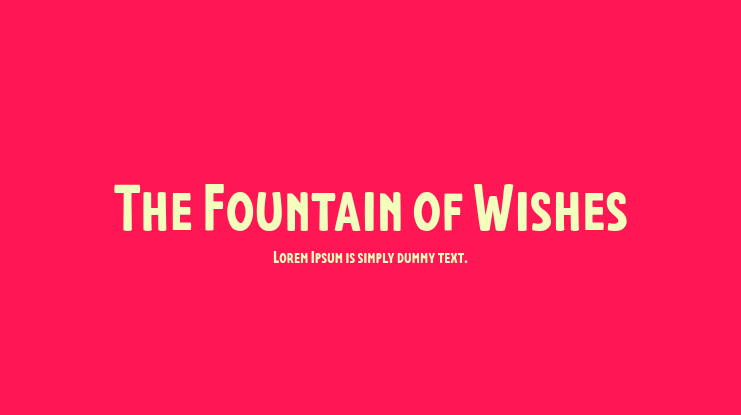 The Fountain of Wishes Font
